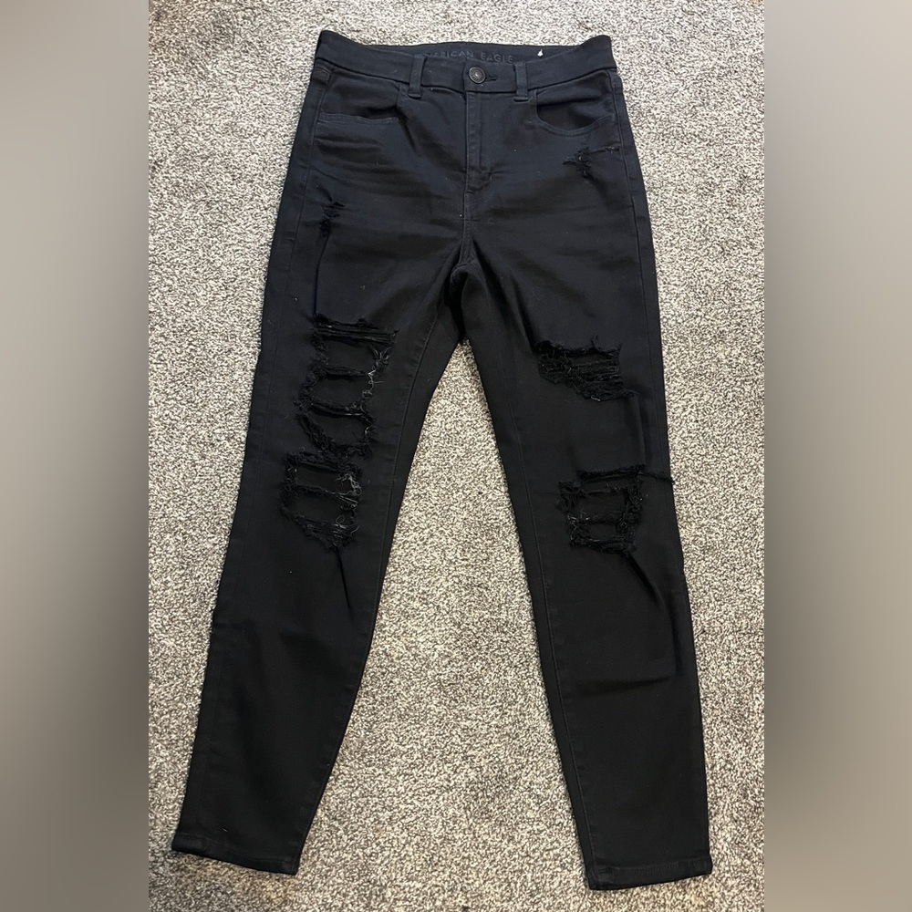 Black ripped jeans